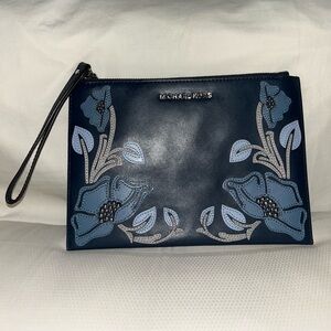 Michael Kors Navy Floral Clutch